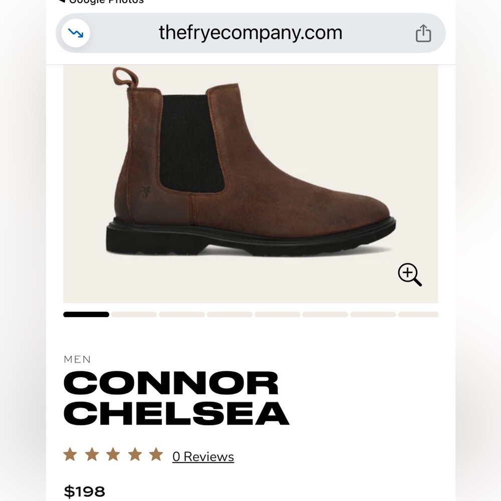 Frye CONNOR Chelsea Brown Boots New without box size 10 men’s